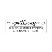 名前をカスタムする差出人住所手書きスクリプト セルフインキングスタンプ (デザイン)