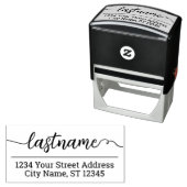 名前をカスタムする差出人住所手書きスクリプト セルフインキングスタンプ (インサイチュ)