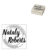 名前をカスタムする差出人住所 パーソナライズされた ラバースタンプ (押印)