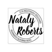 名前をカスタムする差出人住所 パーソナライズされた ラバースタンプ (インプリント)