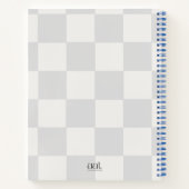 名前をカスタムする市松模様にスライルノート ノートブック (裏面)