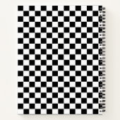 名前をカスタムする市松模様にスライルノート ノートブック (裏面)