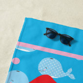 名前をカスタムする帆船キッズボーイ ビーチタオル (インサイチュ)