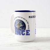 名前をカスタムする平和マグ ツートーンマグカップ (正面左)