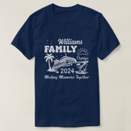 名前をカスタムする年ファミリークルーズグループマッチング Tシャツ