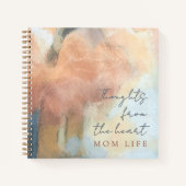 名前をカスタムする年ママ生命の水の色の母性 ノートブック (正面)