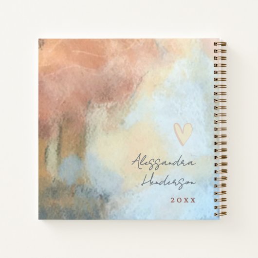 名前をカスタムする年ママ生命の水の色の母性 ノートブック (裏面)