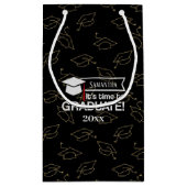 名前をカスタムする年卒業小抱き枕 スモールペーパーバッグ (裏面)