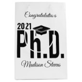 名前をカスタムする年博士号 ミディアムペーパーバッグ (正面)