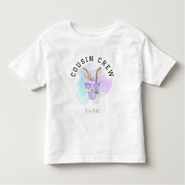 名前をカスタムする幼児ガール従姉妹クルー復活祭ファミリー トドラーTシャツ