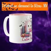 名前をカスタムする幽霊リーダハロウィーン ツートーンマグカップ