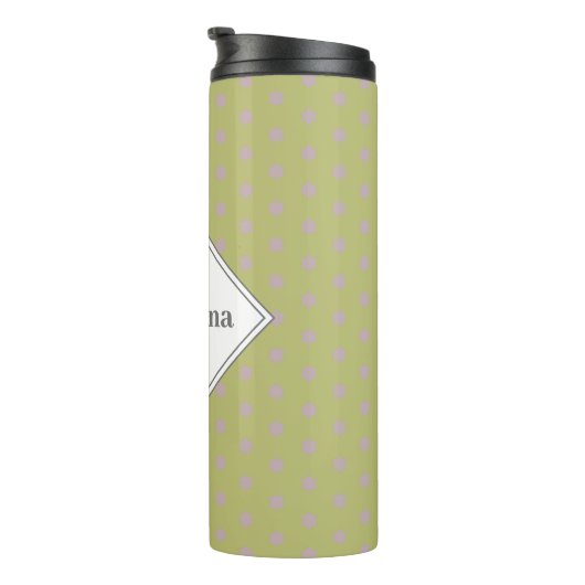 名前をカスタムする幾何学温暖な中性水玉模様星 タンブラー (回転右)