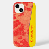 名前をカスタムする幾何学的タンゲリンゼアル抽象芸術 Case-Mate iPhoneケース (裏面)