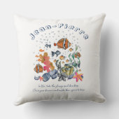 名前をカスタムする引用文熱帯魚海 カラフル クッション (裏面)