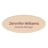 名前をカスタムする役職の従業員 名札 (正面)