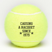 名前をカスタムする後のラケットの起おもしろい動 テニスボール (裏面)