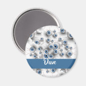 名前をカスタムする怖い目 マグネット (正面/裏面)