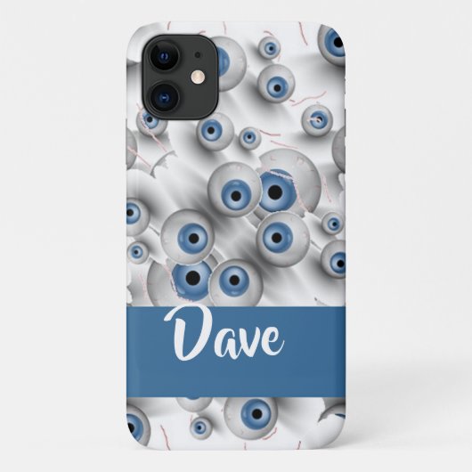 名前をカスタムする怖い目 Case-Mate iPhoneケース (裏面)