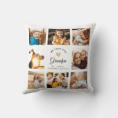 名前をカスタムする愛のおじいちゃんモダン写真 クッション (裏面)
