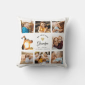 名前をカスタムする愛のおじいちゃんモダン写真 クッション (正面)