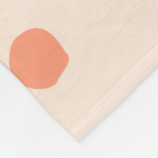 名前をカスタムする愛らしい可愛い子猫ドットピンク緑 フリースブランケット (角)