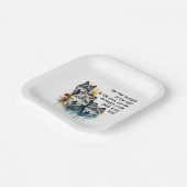 名前をカスタムする感動的ウルフ引用文強度パック ペーパープレート (傾斜あり)