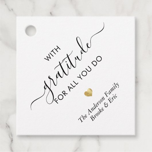 名前をカスタムする感謝スモダンクリプトありがとう金ゴールド フェイバータグ (正面)