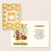 名前をカスタムする感謝実在フォイルカー子供へド 箔カード (ディスプレー)