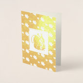 名前をカスタムする感謝実在フォイルカー子供へド 箔カード (正面)