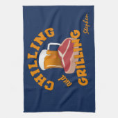 名前をカスタムする手タオルを冷やし及び焼きます キッチンタオル (縦)