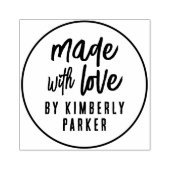 名前をカスタムする手作り愛で作られたボホラウンド ラバースタンプ (インプリント)