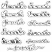 名前をカスタムする手書きスクリプトノートパソコンタンブラー シール (正面)