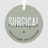 名前をカスタムする手術技術者Med Surg Tech オーナメント (裏面)