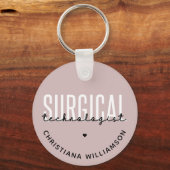 名前をカスタムする手術技術者Med Surg Tech キーホルダー (正面)