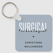 名前をカスタムする手術技術者Med Surg Tech キーホルダー (正面)