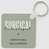 名前をカスタムする手術技術者Med Surg Tech キーホルダー (裏面)
