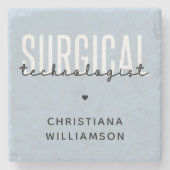 名前をカスタムする手術技術者Med Surg Tech ストーンコースター (正面)