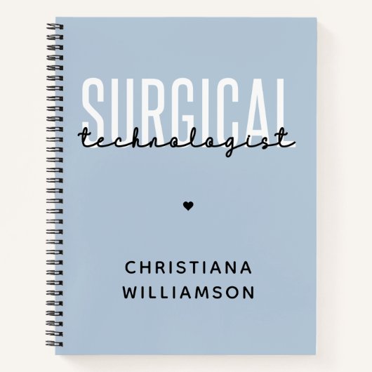 名前をカスタムする手術技術者Med Surg Tech ノートブック (正面)