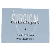 名前をカスタムする手術技術者Med Surg Tech ラージペーパーバッグ (裏面)