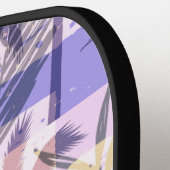 名前をカスタムする抽象芸術パームツリーズ ピックルボールラケット (左詳細)