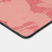 名前をカスタムする抽象芸術モダンフローラピンクフェミン デスクマット (コーナー)