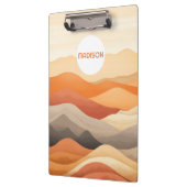 名前をカスタムする抽象芸術景観イラストレーション クリップボード (左)