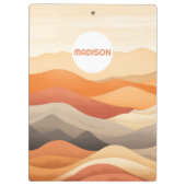 名前をカスタムする抽象芸術景観イラストレーション クリップボード (裏面)