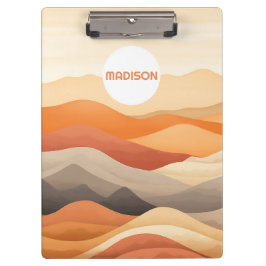 名前をカスタムする抽象芸術景観イラストレーション クリップボード