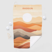 名前をカスタムする抽象芸術景観イラストレーション ゴルフタオル (インサイチュ)