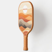 名前をカスタムする抽象芸術景観イラストレーション ピックルボールラケット (左)