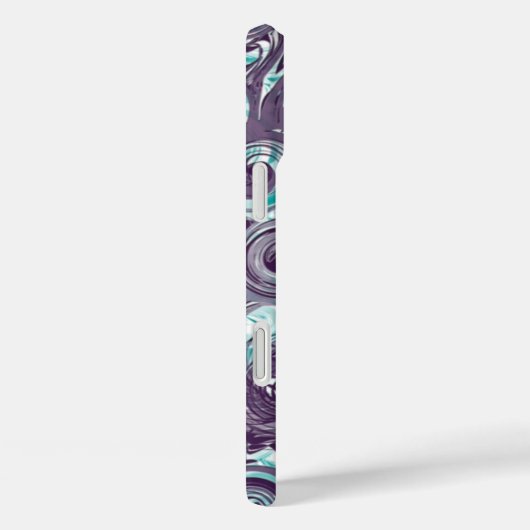 名前をカスタムする抽象芸術紫転が白の紫 Case-Mate iPhoneケース (裏面 / 右)