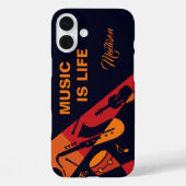 名前をカスタムする抽象芸術音楽の電話ケース Case-Mate iPhoneケース (裏面)