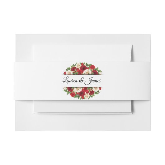 名前をカスタムする招待状用帯 招待状ベリーバンド (正面例)