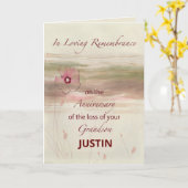 名前をカスタムする損失記念日 カード (黄色い花)